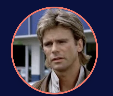 MacGyver support bot face